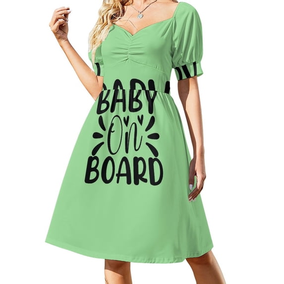 Baby On Board Sleeveless Dress elegant women's sets women's clothing korea stylish Women's clothing