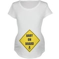 thumbnail image 1 of Baby On Board White Maternity Soft T-Shirt - Medium, 1 of 1