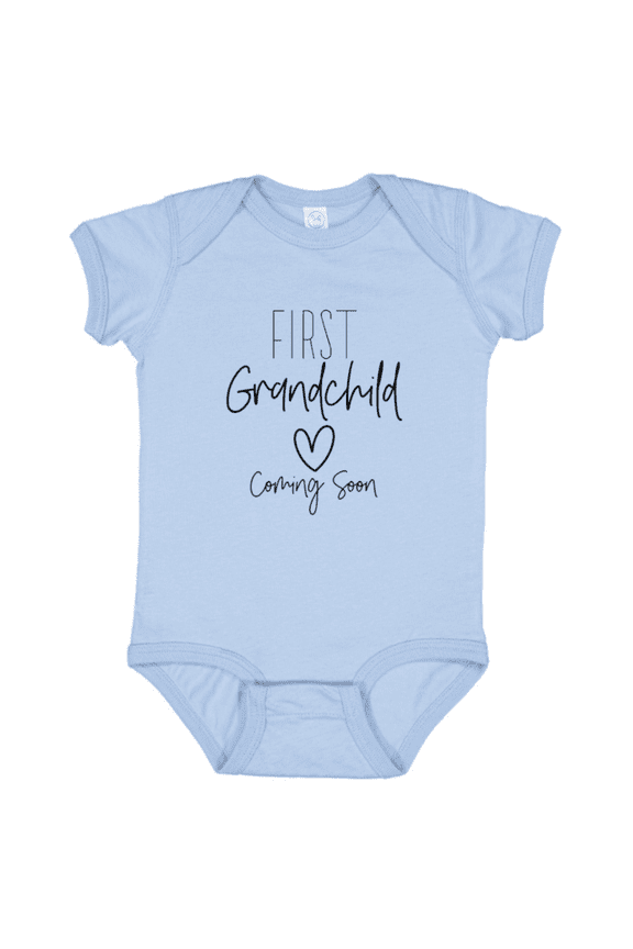 First Grandchild Coming Soon Bodysuit – Cute Baby Onesie, Infant Bodysuit, Newborn Gift