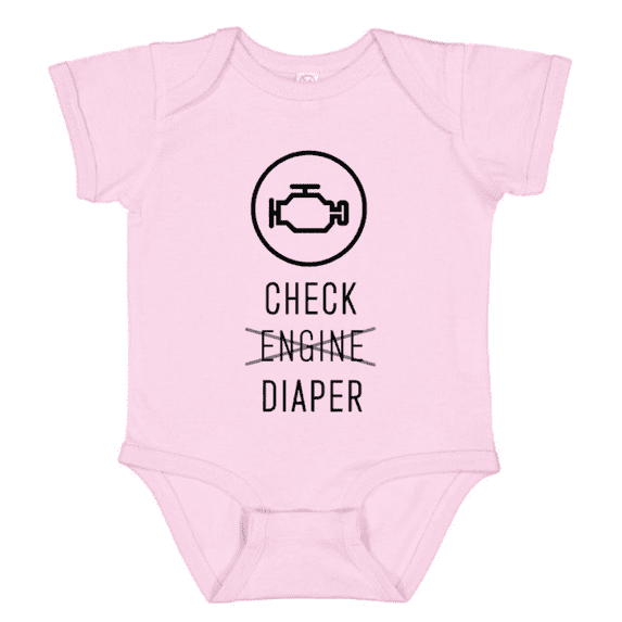 Baby Onesie Hub Funny Baby Bodysuit Check Engine Diaper Graphic Baby Onesie for Infants