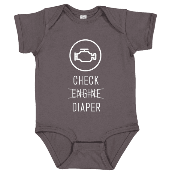 Baby Onesie Hub Funny Baby Bodysuit Check Engine Diaper Graphic Baby Onesie for Infants