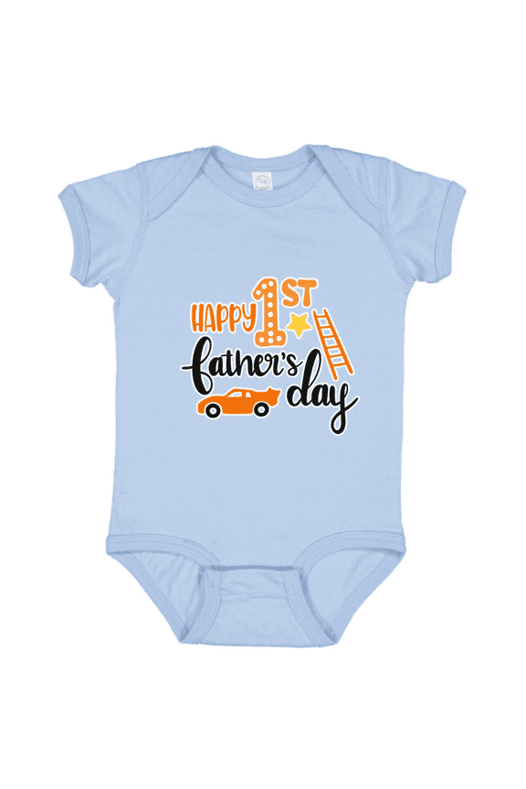 Happy 1st Father’s Day Baby Bodysuit, Cute First Fathers Day Baby Gift
