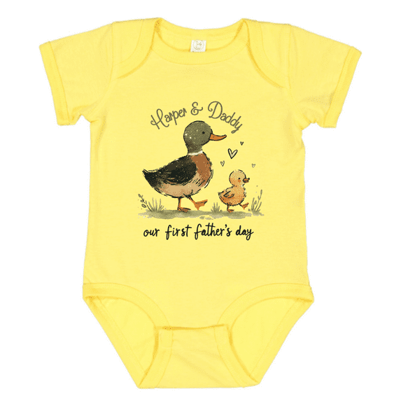 Baby Onesie Hub Harper & Daddy First Father’s Day Baby Bodysuit, Baby Gift