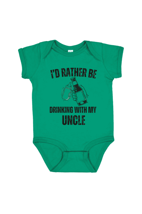 I’d Rather Be Drinking With My Uncle Funny Infant Bodysuit Baby Gift