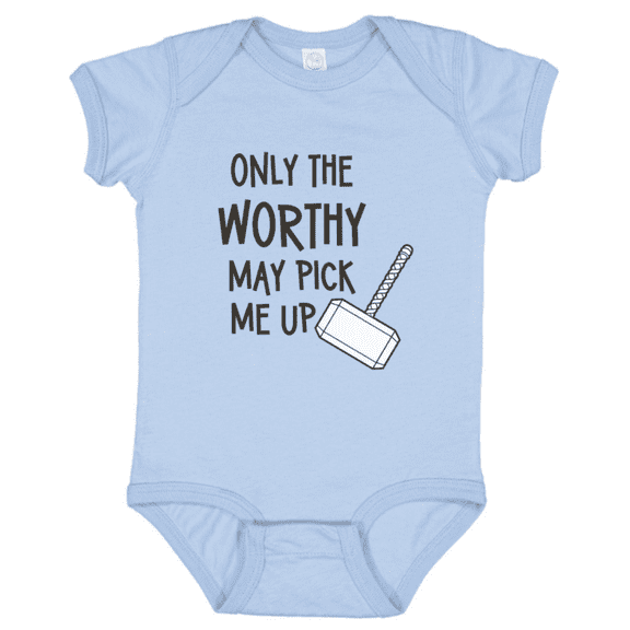 Baby Onesie Hub Only the Worthy Natural Baby Bodysuit, Girls or Boys Baby Gift