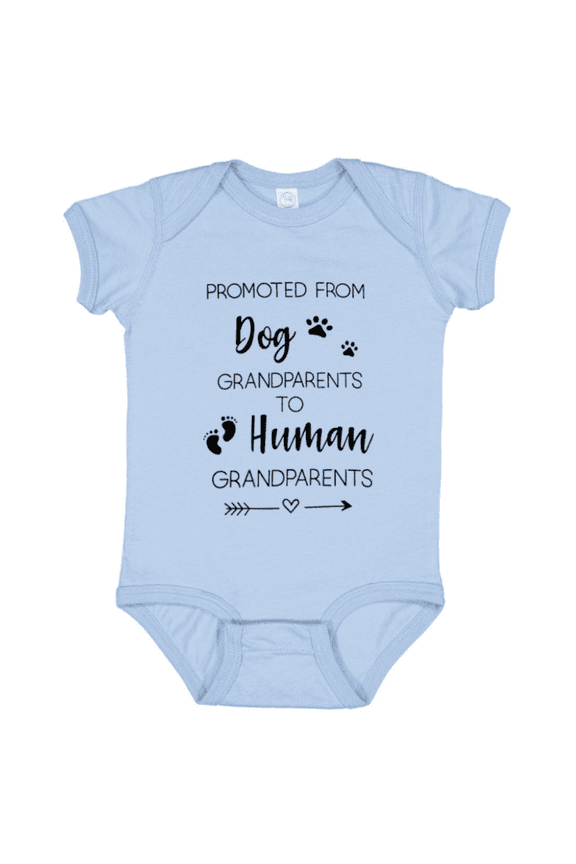 Promoted From Dog to Human Infant Shirt, Announcement Boy Girl Gifts for Baby Shower, Cute Newborn Outfit