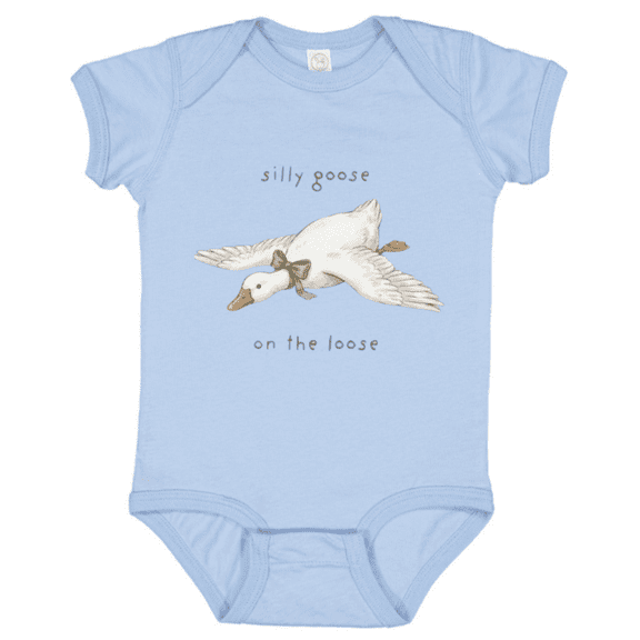 Baby Onesie Hub Silly Goose on the Loose Baby Bodysuit, Cute Goose Baby Gift