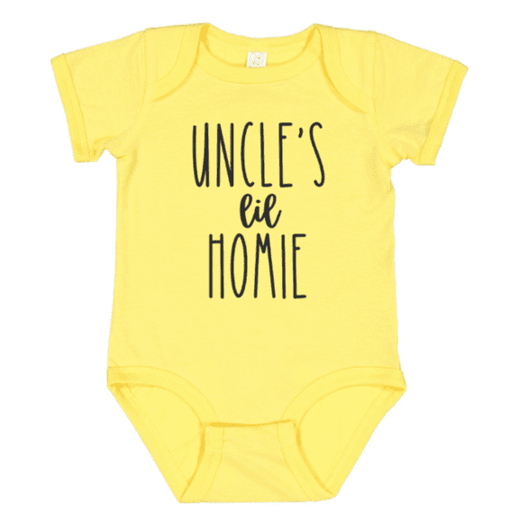 Baby Onesie Hub – Uncle’s Lil’ Homie Infant Bodysuit, Girl or Boy Baby Shirt Baby Gift