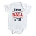 thumbnail image 1 of Baby Onesie Jumpsuit Summer Short Sleeve Baseball Cartoon Print Cute Print Bodysuit Solid Color Triangle Crawl Clothes Fashion Comfy Leisure Dailywear, 1 of 8