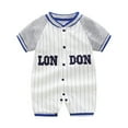 thumbnail image 1 of Baby Onesie Summer Clothes Cotton Crawling Baseball Sports Baby Bodysuit, 1 of 8