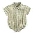 thumbnail image 1 of Baby Onesies Baby Boy Bodysuits Soft Girlsshort Sleeve Print Summer For Children Boy Clothes One Piece Romper Green 12-18 Months, 1 of 5