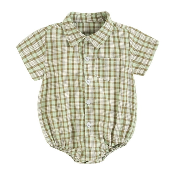 Baby Onesies Baby Boy Bodysuits Soft Girlsshort Sleeve Print Summer For Children Boy Clothes One Piece Romper Green 12-18 Months