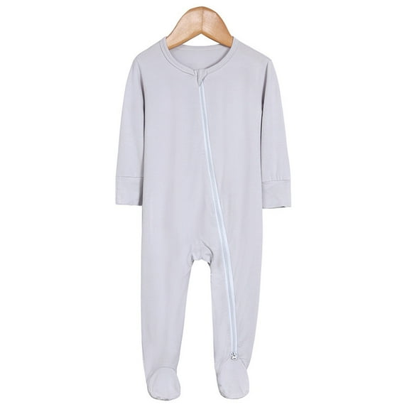 Onesies Baby Boys Girls Cotton Rompers Footed Pajamas Zipper Long Sleeve Sleeper Jumpsuit Girls' Clothing Sets 0-3 Months