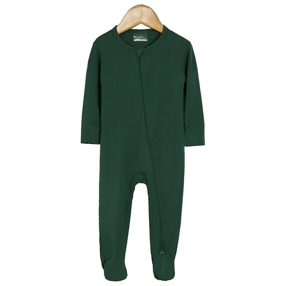 Baby Onesies Baby Boys Girls Cotton Rompers Footed Pajamas Zipper Long Sleeve Sleeper Jumpsuit Toddler Pajamas 0-3 Months