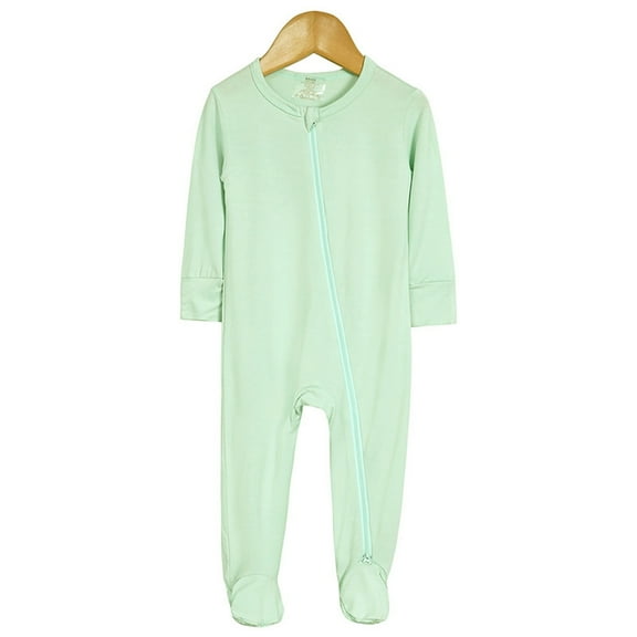 Baby Onesies Baby Boys Girls Cotton Rompers Footed Pajamas Zipper Long Sleeve Sleeper Jumpsuit Toddler Pajamas 0-3 Months