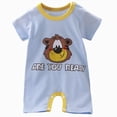thumbnail image 1 of Baby Onesies Boy Baby Boy Rompers Short Sleeve Cotton Toddler Rompers Graphic Print Baby Clothes One-Piece Outfit, 1 of 7