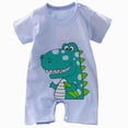 thumbnail image 1 of Baby Onesies Boy Baby Boys Girls Romper Infant Toddler Unisex Short Sleeve Letter Cartonn Romper Soft One-Piece Summer Infant Clothes, 1 of 6
