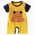 thumbnail image 1 of Baby Onesies Boy Baby Boys Girls Romper Infant Toddler Unisex Short Sleeve Letter Cartonn Romper Soft One-Piece Summer Infant Clothes, 1 of 6