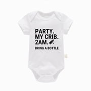 Baby Onesies Boy Baby Girl Party My Crib Bodysuit Funny Bodysuit Baby Sayings Baby Boy Clothes Party At My Crib 2 Am Bodysuits Baby Girl Clothes