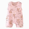 thumbnail image 1 of Baby Onesies Boy Baby Infant Boys Girl Sleeveless One-Piece Vest Cartoon Rompers Tank Top Jumpsuit Toddler Cotton Outfits, 1 of 4