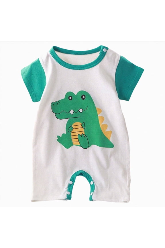 Baby Onesies Boy Newborn Baby Boy Clothes Infant Romper Cute Cartoon Pattern Short Sleeve Summer Clothing