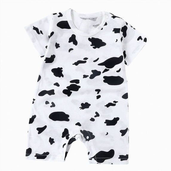 Baby Onesies Boy Newborn Infant Baby Boy Girl Clothes Cartoon Print Short Sleeve Jumpsuit One-Piece Romper Bodysuit