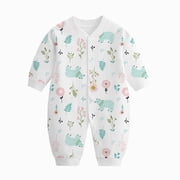 Baby Onesies Boy Newborn Infant Baby Boys Girls Bodysuit Jumpsuits with Button Long Sleeve Cotton Rompers Overall