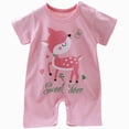 thumbnail image 1 of Baby Onesies Boy Pure Cotton Short Sleeved Thin Open Crotch Romper Baby Bodysuit Boy Baby Boy Cartoon Print Jumpsuit, 1 of 7