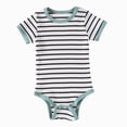thumbnail image 1 of Baby Onesies Boy Unisex Baby Boy Girl Striped Romper Waffle Short Sleeve Bubble Oversized Romper Bodysuit Summer Onesie Clothes, 1 of 6