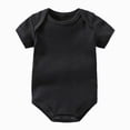 thumbnail image 1 of Baby Onesies Boy Unisex-Baby Short Sleeve Soft Solid Bodysuits for Newborn Cotton One-piece Boy Girl Summer Clothes, 1 of 4