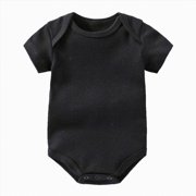 Baby Onesies Boy Unisex-Baby Short Sleeve Soft Solid Bodysuits for Newborn Cotton One-piece Boy Girl Summer Clothes