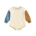 thumbnail image 1 of Baby Onesies Boys Girls Long Sleeve Romper Kids Fall Winter Clothes(Size:6-12 Months), 1 of 6
