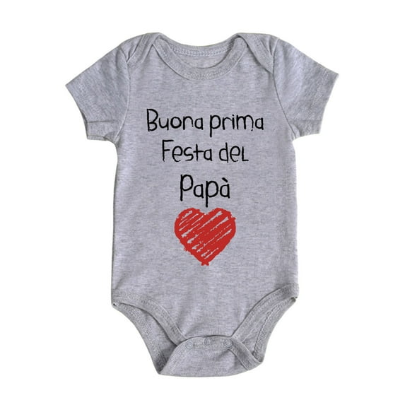 Baby Onesies Boys Girls Short Sleeve Letter Prints Bodysuits Clothes Gender Neutral Baby Clothes Grey 0 Months-3 Months