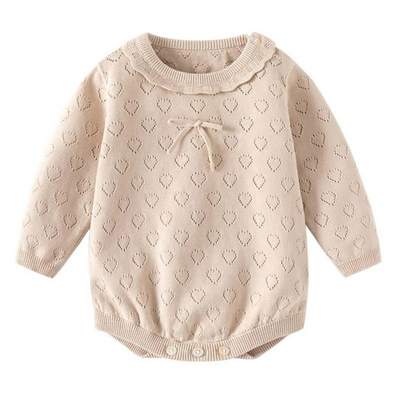 Baby Onesies Clearance Baby Girl Clothes Newborn Knit Sweater Romper Girl Baby Jumpsuit Boy Winter