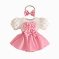 thumbnail image 1 of Baby Onesies Girl Baby Girls Summer Breathable Bodysuits Cute Heart Print Bodysuits, 1 of 8