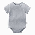 thumbnail image 1 of Baby Onesies Girl Short Sleeve Pure Color Romper Bodysuit For Baby Girls And Boys Toddler Summer Clothes, 1 of 4
