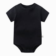 Baby Onesies Girl Short Sleeve Pure Color Romper Bodysuit For Baby Girls And Boys Toddler Summer Clothes