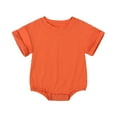 thumbnail image 1 of Baby Onesies Baby Toddler Boys Girls Short Sleeve Solid Jumpsuits Gender Neutral Baby Clothes Red 18 Months-24 Months, 1 of 3