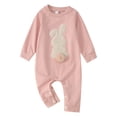 thumbnail image 1 of Baby Onesies Kids Jumpsuit Easter Clothing Embroidered Bunny Crawlies Suit Baby Girl Romper Pink 12 Months-18 Months, 1 of 6