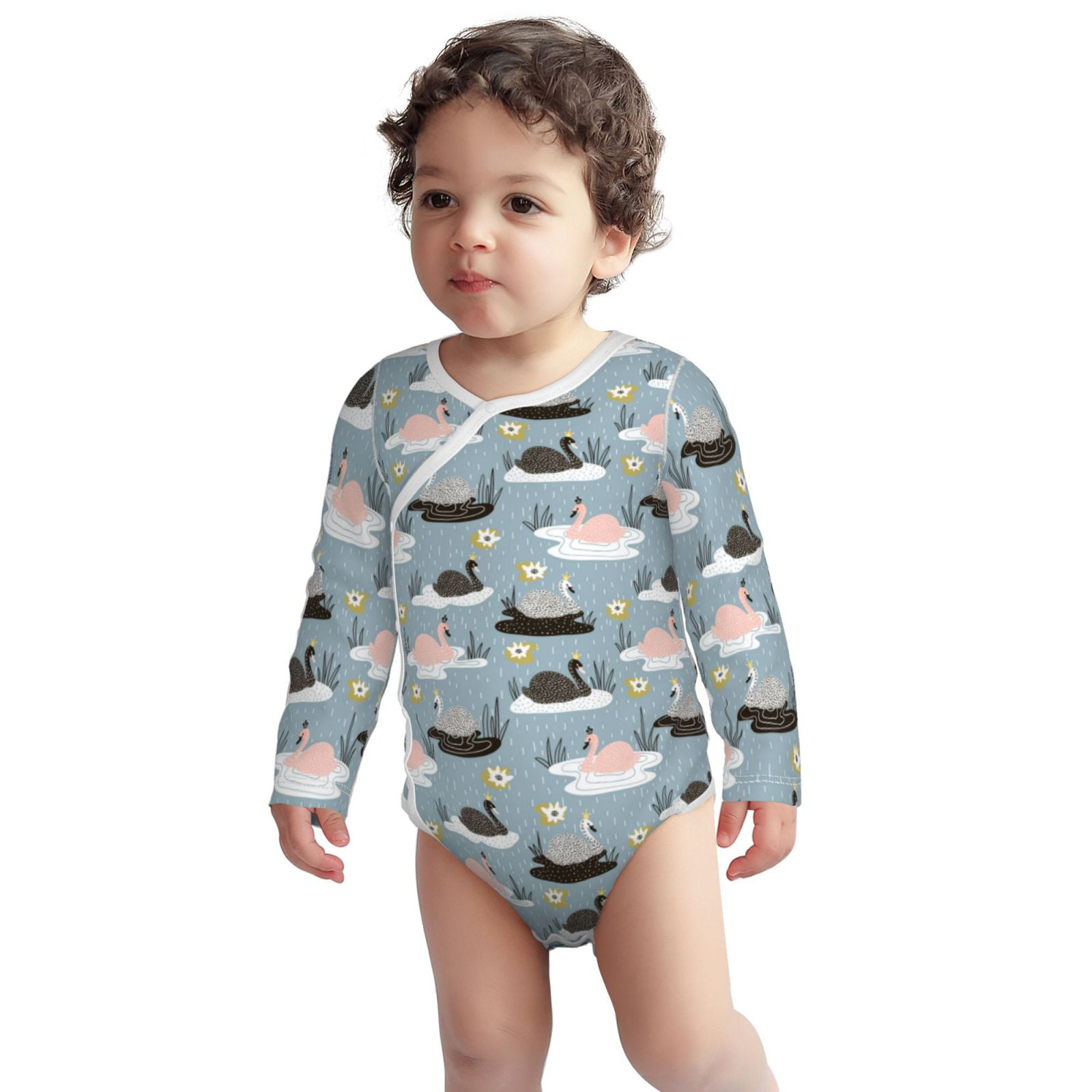 Baby Kimono Bodys Seitenknöpfe - Baumwolle Neugeborenen Body Für Mädchen