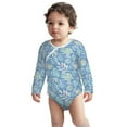 Baby Onesies Tropical leaf palm tree Long Sleeve Onesies Girl Boy