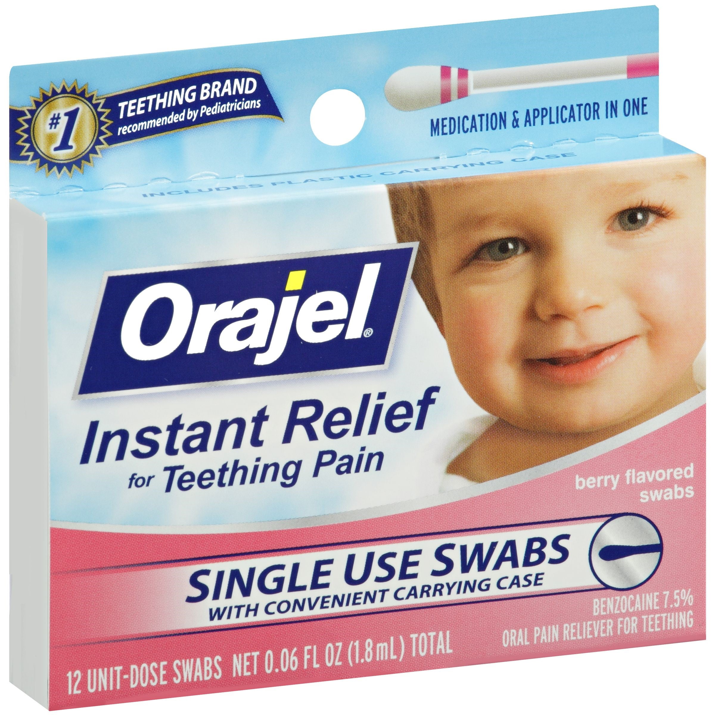 Baby Orajel Fast Teething Swabs Pain Relief, .06 fl oz