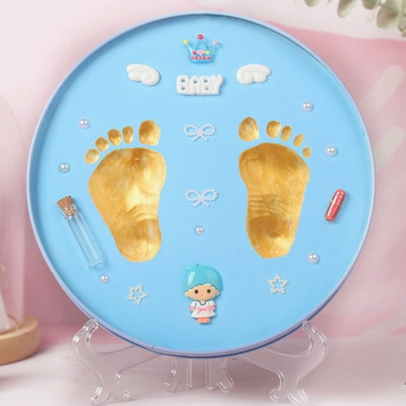Baby Ornament Keepsake Kit, Handprint & Footprint Clay Casting Kit, Unique Baby Shower for Newborn Boys and Girls, Personalized Registry, Nursery Decor