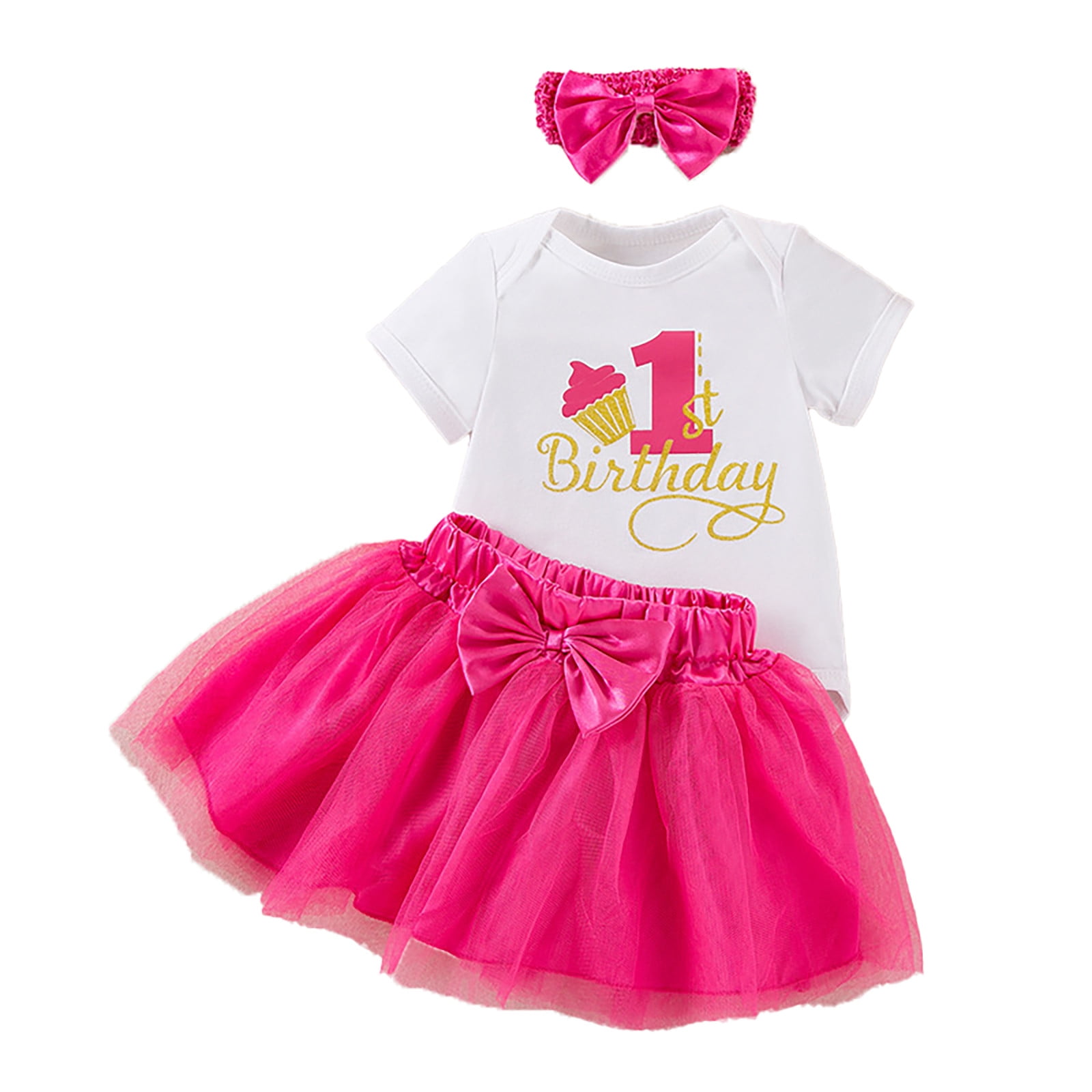 Cake Smash Outfit 1st Birthday Girl FYMNSI Newborn Baby Girl 1st Birthday Outfit Floral Lace Ruffle Tulle Romper Tutu Dress And Headband Mesh Bodysuit Flutter Sleeveless Flounce Dresses Princess Boho Cake Smash