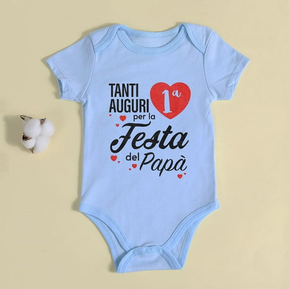 Baby Outfits Boy Cute Letter Printed Bodysuit Short Sleeve Boy Clothes for Babies 0-3 Months