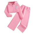 thumbnail image 1 of Baby Outfits Children Casual Comfortable Stylish Long Sleeved Sleepwear Set Baby Girl Clothes Pink, 1 of 7