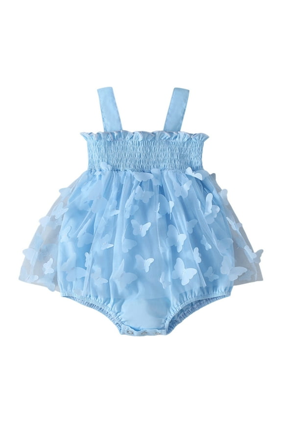 Baby Outfits Cute Letter Embroider Girls Ruffle Sleeveless Romper Bodysuit Baby Girl Gifts for Baby Girl 3-6 Months