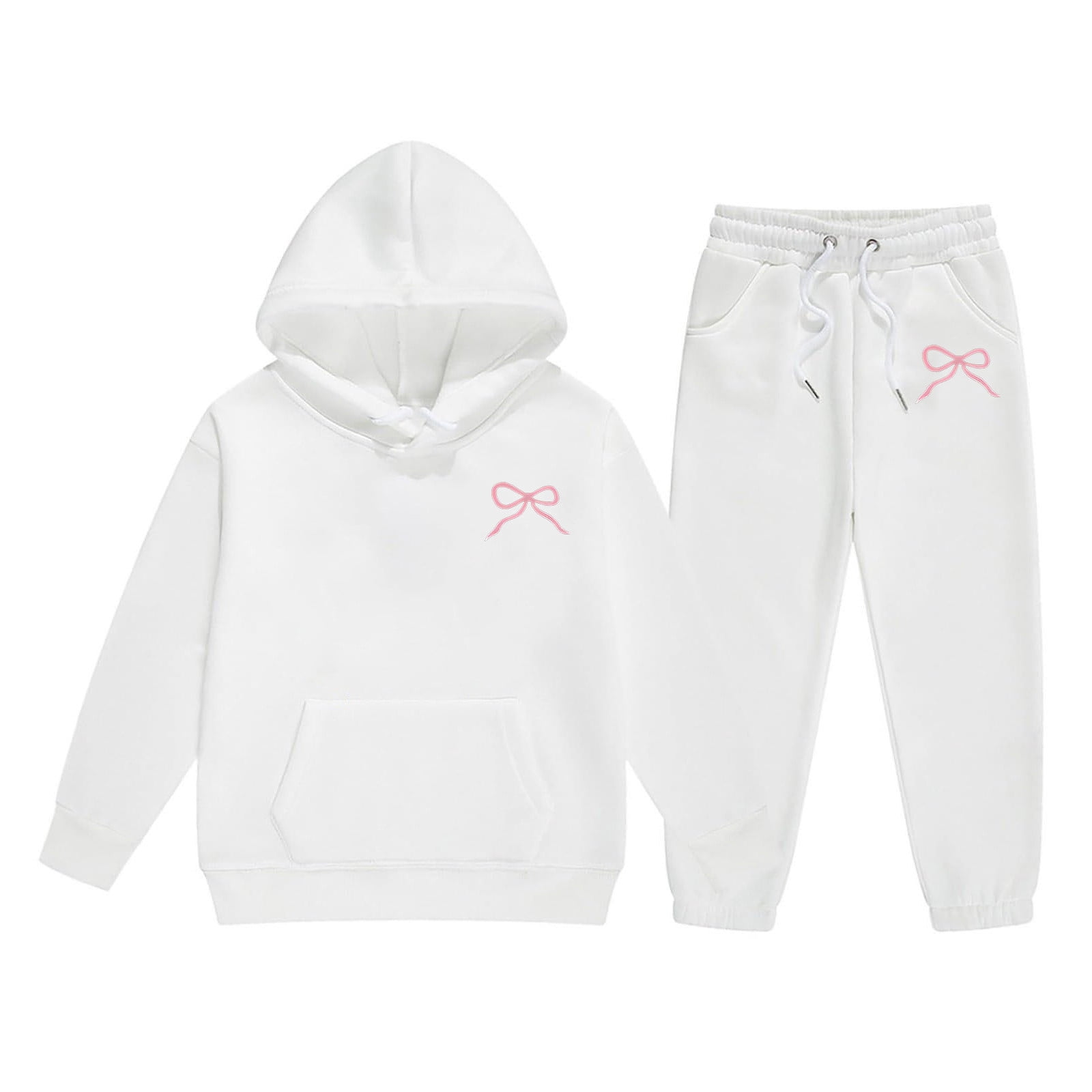 Baby Outfits Girl Girls Set Winter Fleece Hoodie Joggers Casual With ...