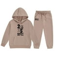 Baby Outfits Girl Kids Long Sleeved 2025 New Year Print Hooded Top