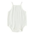 thumbnail image 1 of Baby Outfits Girl Solid Color Sleeveless Body Suit Baby Girl Sleepers for 0-3 Months, 1 of 4